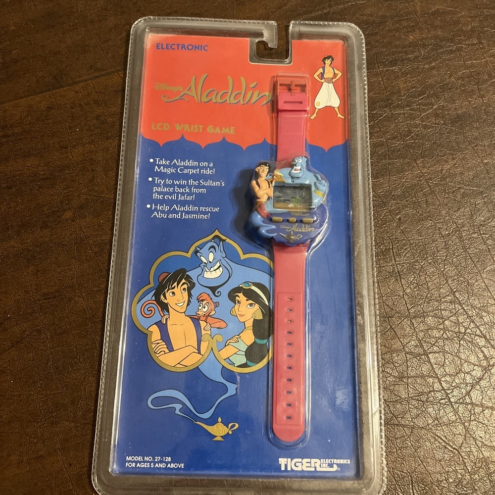 1993 Tiger Electronics Disney's Aladdin LCD Wrist Game Watch Video Game